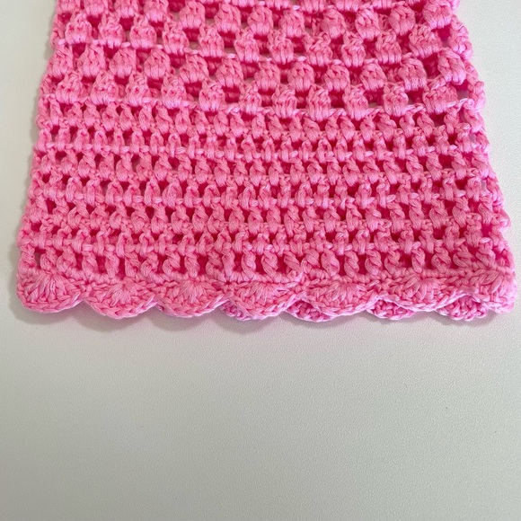 NWT Show Me Your Mumu Paula Pullover Crochet Knit Coverup Bubblegum Pink Small - Picture 12 of 15